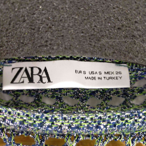 ザラ ZARA クロップド ラメ メッシュニットトップ レディース JPN:S