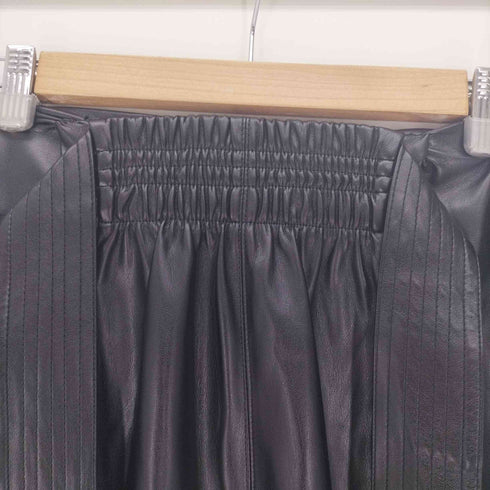 ザラ ZARA フロントボタン フェイクレザー スカート レディース XS