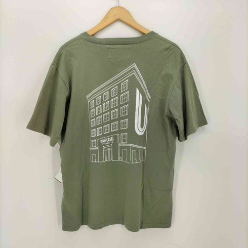 ユニバーサルオーバーオール UNIVERSAL OVERALL バックプリント S/S コットン Tシャツ メンズ import:XL