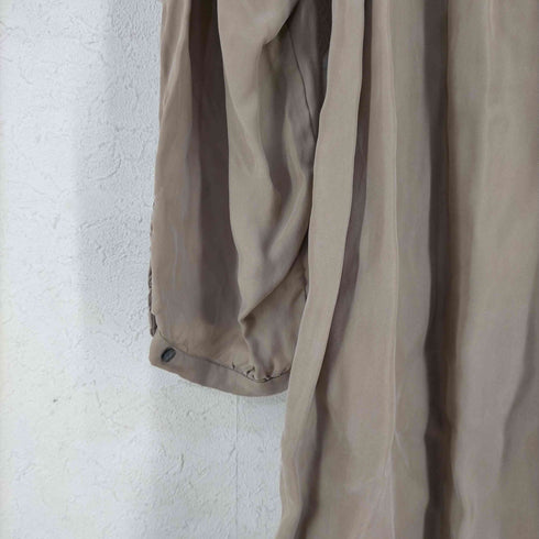 メルローズ MELROSE レーヨンキュプラ ノーカラーサテンワンピース レディース