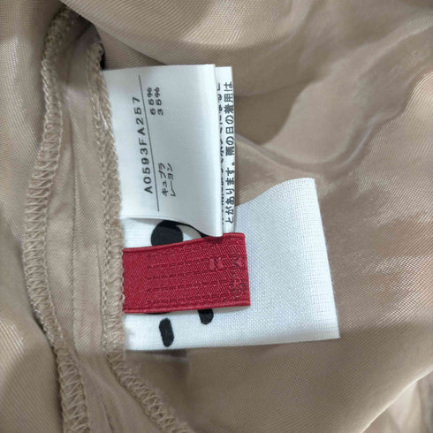 メルローズ MELROSE レーヨンキュプラ ノーカラーサテンワンピース レディース