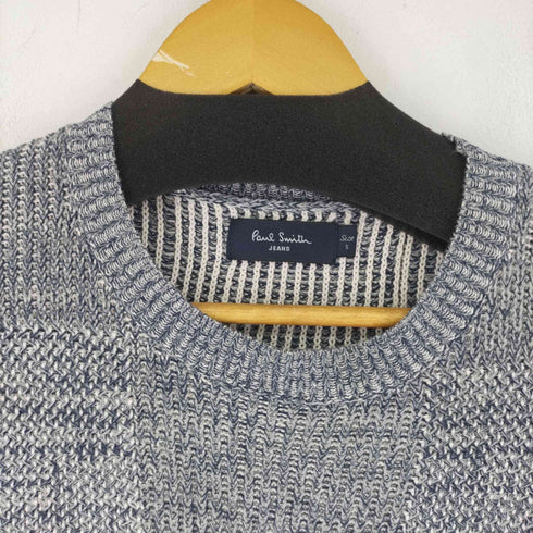 ポール・スミスジーンズ Paul Smith JEANS コットンリネン ブロックチェックニット メンズ import:S