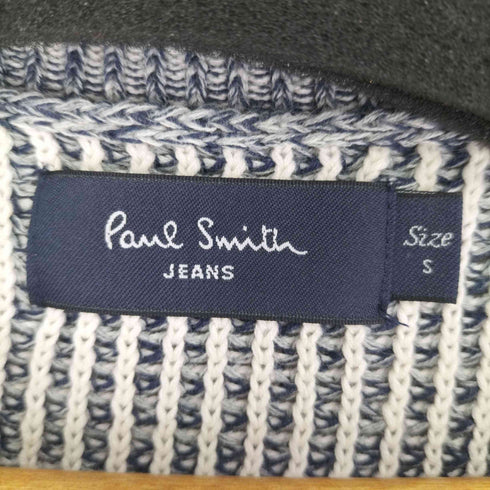 ポール・スミスジーンズ Paul Smith JEANS コットンリネン ブロックチェックニット メンズ import:S