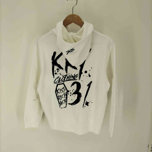 フメイ KRY CLOTHING 生き地獄 ショート丈 ダメージ ジップアップ パーカー メンズ JPN:S