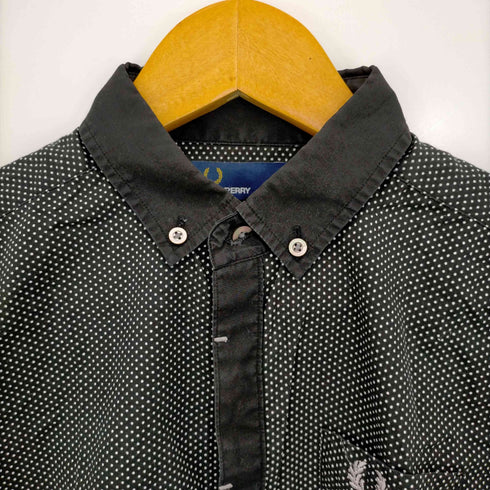 フレッドペリー FRED PERRY ドット柄 比翼シャツ メンズ import:S