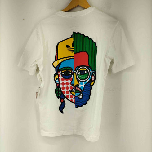 アディダスオリジナルス adidas Originals Artist Tee Funny Printing Sports Round Neck Short Sleeve White メンズ import:S