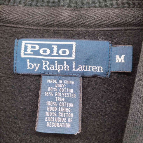 ポロバイラルフローレン Polo by RALPH LAUREN 90s フルジップ 裏起毛 フードサーマル ポニー刺繍 リバースウィーブ パーカー フーディ メンズ import:M