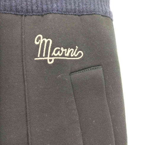 マルニ MARNI リブニット 切替 サイドライン ジャージ トラックパンツ レディース DE:36
