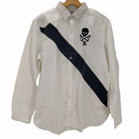 ラルフローレン RALPH LAUREN RUGBY FOOTBALL ATHLETIC OUTFITTER 刺繍ロゴ コットン長袖シャツ メンズ import:XL