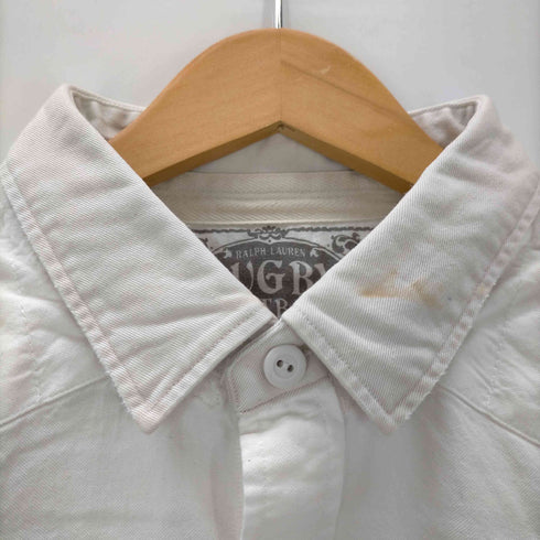 ラルフローレン RALPH LAUREN RUGBY FOOTBALL ATHLETIC OUTFITTER 刺繍ロゴ コットン長袖シャツ メンズ import:XL