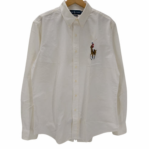 ラルフローレン RALPH LAUREN CUSTOM FIT ポニー刺繍 ボタンダウン 長袖シャツ メンズ import:XXL