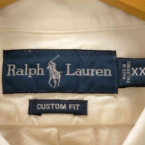 ラルフローレン RALPH LAUREN CUSTOM FIT ポニー刺繍 ボタンダウン 長袖シャツ メンズ import:XXL