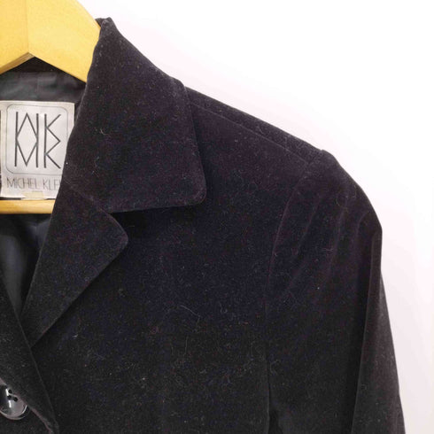 ミッシェルクラン MICHEL KLEIN 90S VINTAGE ベロア テーラード ジャケット レディース JPN:38