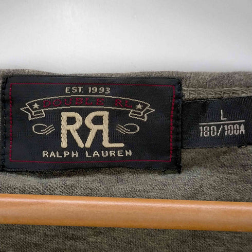 ダブルアールエル ラルフローレン RRL RALPH LAUREN 無地 Vネック 半袖Tシャツ メンズ import:L