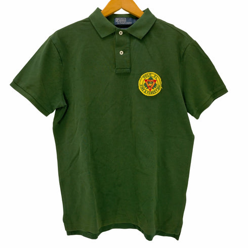 ポロバイラルフローレン Polo by RALPH LAUREN CUSTOM SLIM FIT RLPC CAMP バックワッペン 半袖ポロシャツ メンズ import:M