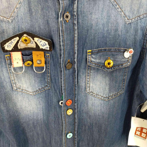 ディーゼル DIESEL マルチボタンウエスタンデニムシャツ メンズ JPN:S
