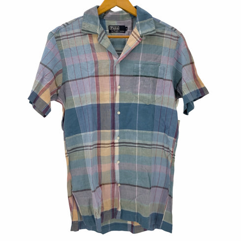 ポロバイラルフローレン Polo by RALPH LAUREN チェック柄 開襟半袖シャツ メンズ import:M