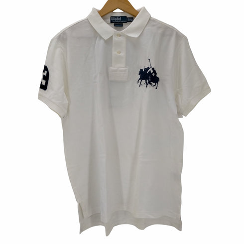 ポロバイラルフローレン Polo by RALPH LAUREN CUSTOM FIT ナンバー刺繍 半袖ポロシャツ メンズ import:XXL