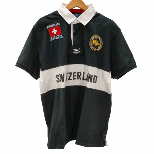 ポロバイラルフローレン Polo by RALPH LAUREN CUSTOM FIT ワッペン 半袖ラガーシャツ メンズ import:XXL