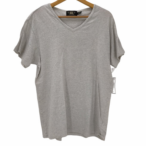 ダブルアールエル ラルフローレン RRL RALPH LAUREN 無地 Vネック 半袖Tシャツ メンズ import:L