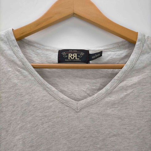 ダブルアールエル ラルフローレン RRL RALPH LAUREN 無地 Vネック 半袖Tシャツ メンズ import:L