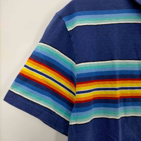ポロバイラルフローレン Polo by RALPH LAUREN ボーダー柄 半袖ポロシャツ メンズ import:M
