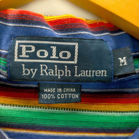 ポロバイラルフローレン Polo by RALPH LAUREN ボーダー柄 半袖ポロシャツ メンズ import:M
