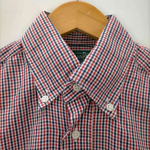ギットマンブラザーズ GITMANBROS VINTAGE USA製 ボタンダウン チェック柄 半袖シャツ メンズ import:L