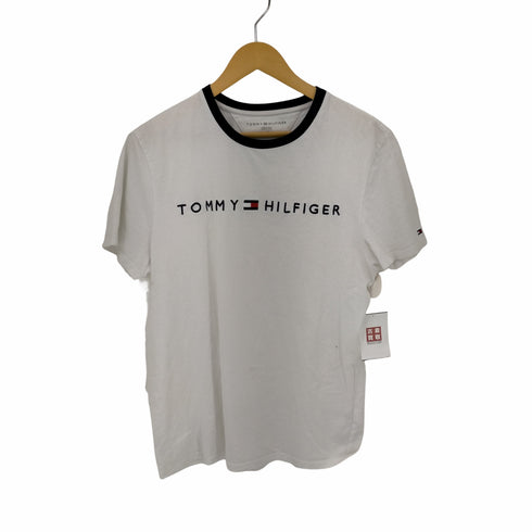 トミーヒルフィガー TOMMY HILFIGER ロゴ刺繍 リンガーT レディース JPN:L