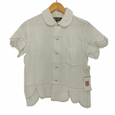 ブラックコムデギャルソン BLACK COMME des GARCONS 丸襟 デザイン S/S シャツ レディース JPN:M