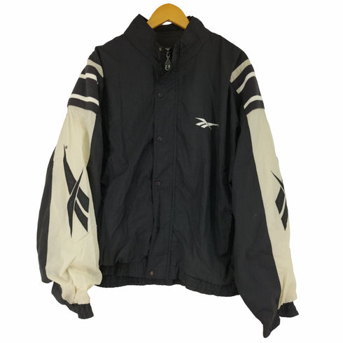 リーボック Reebok フロントロゴ ハイネック比翼ワッシャーナイロンブルゾン メンズ 2XL