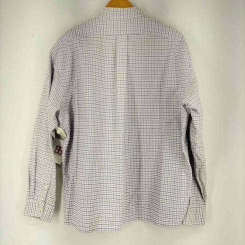 ラルフローレン RALPH LAUREN 90-00s BIG SHIRT スモールポニー刺繍 チャイナデザイン リメイクシャツ ストライプ x チェック メンズ import:M
