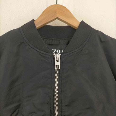 ザラ ZARA クロップド ボンバージャケット レディース import:L