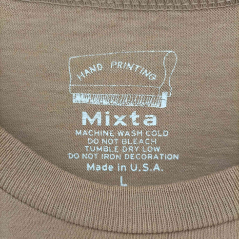 ミクスタ MIXTA ロゴ タイガー プリント Tシャツ メンズ JPN:L