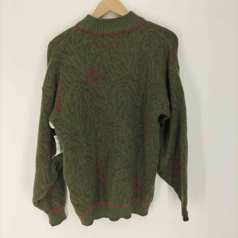 ウィンチェスター WINCHESTER 90S 英国製 フェアアイル ネイティブ柄 モックネック ウール プルオーバー ニット メンズ import:L