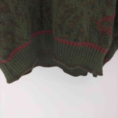 ウィンチェスター WINCHESTER 90S 英国製 フェアアイル ネイティブ柄 モックネック ウール プルオーバー ニット メンズ import:L