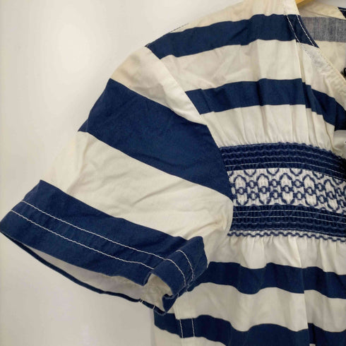 トリココムデギャルソン tricot COMME des GARCONS 02SS AD2002 フロントレースアシンメトリーボーダーS/Sワンピース レディース JPN:M