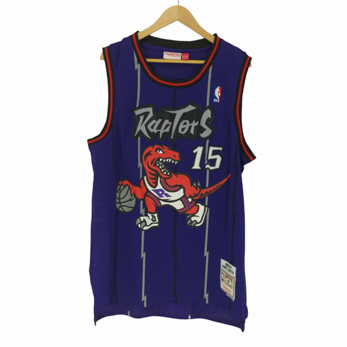 ミッチェルアンドネス mitchell&ness 1998-99 ナンバリング バスケットボール チーム ワッペン ゲームシャツ ユニフォーム 15番 ビッグサイズ メンズ import:XXL