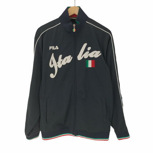 フィラ FILA ITALIA 国旗 フロント ワッペン 刺繍 サイドライン トラック ジャケット メンズ import:L