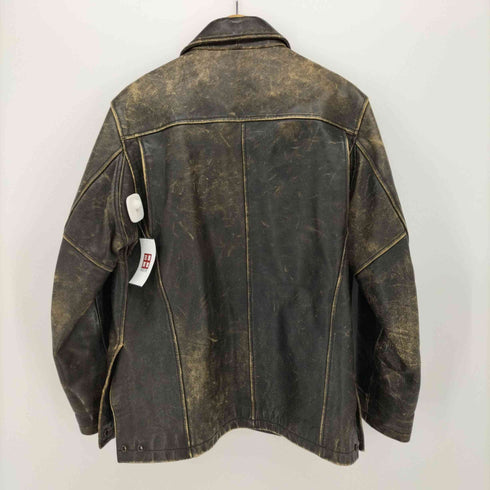 ギャップ Gap 90S USA製 ジップアップ カウレザー ジャケット メンズ import:XS