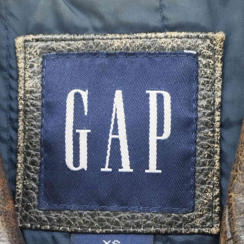 ギャップ Gap 90S USA製 ジップアップ カウレザー ジャケット メンズ import:XS