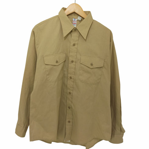 フライングクロス FLYING CROSS 70S ポプリン 長袖ワークシャツ メンズ 34