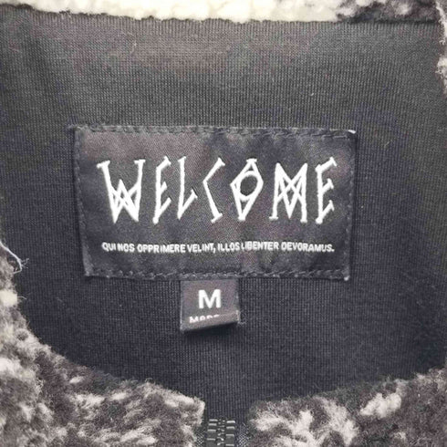 ウェルカム スケートボード welcome skateboards 総柄ボアフリースジャケット メンズ JPN:M