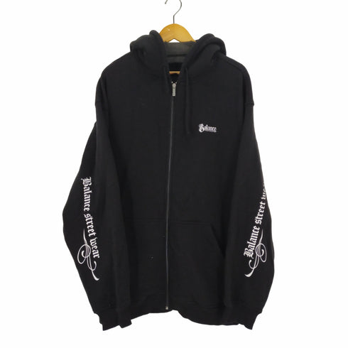 バランス BALANCE バックプリントジップアップパーカー オーバーサイズ メンズ 4XL