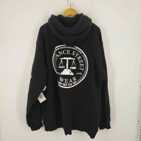 バランス BALANCE バックプリントジップアップパーカー オーバーサイズ メンズ 4XL