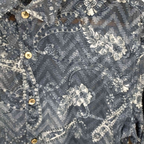 トルネードマート TORNADO MART 花総柄シアーシャツ 透け L/S Y2K メンズ JPN:XL