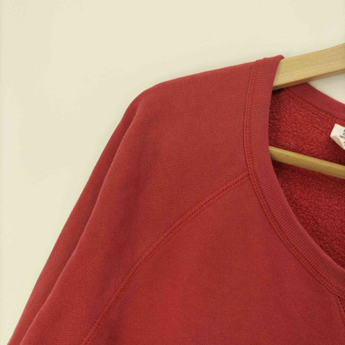 HAWKE & DUMAR ワッペン カレッジ プリント カプセル 4段 前V ガゼット クルーネック スウェット メンズ import:XL
