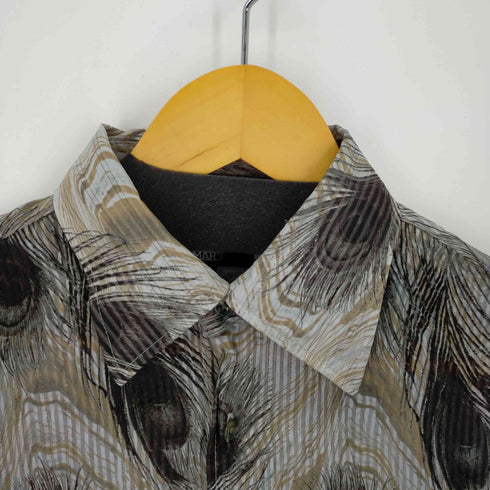 トルネードマート TORNADO MART 総柄シアーシャツ 透け ラメ糸 L/S Y2K メンズ JPN:M
