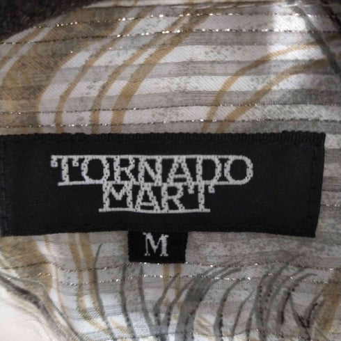 トルネードマート TORNADO MART 総柄シアーシャツ 透け ラメ糸 L/S Y2K メンズ JPN:M