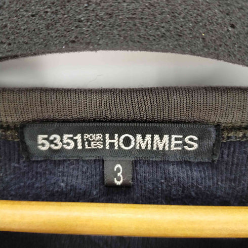 ゴーサンゴーイチプールオム 5351 POUR LES HOMMES Vネックカットソー 光沢 メンズ JPN:3